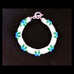 Turkish Flower Beaded Toggle Bracelet